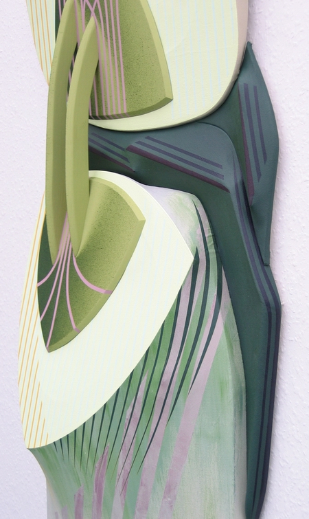 John Hewitt 3D canvas constructions - standing stone, detail 1