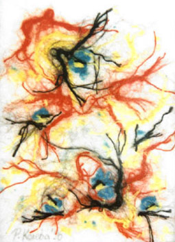 abstract textile art by Rumiana Koleva